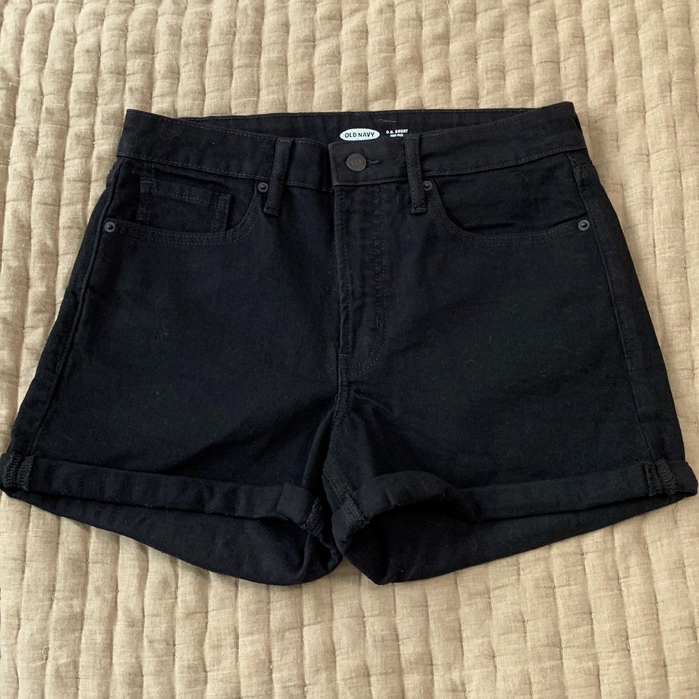 Black Denim Shorts